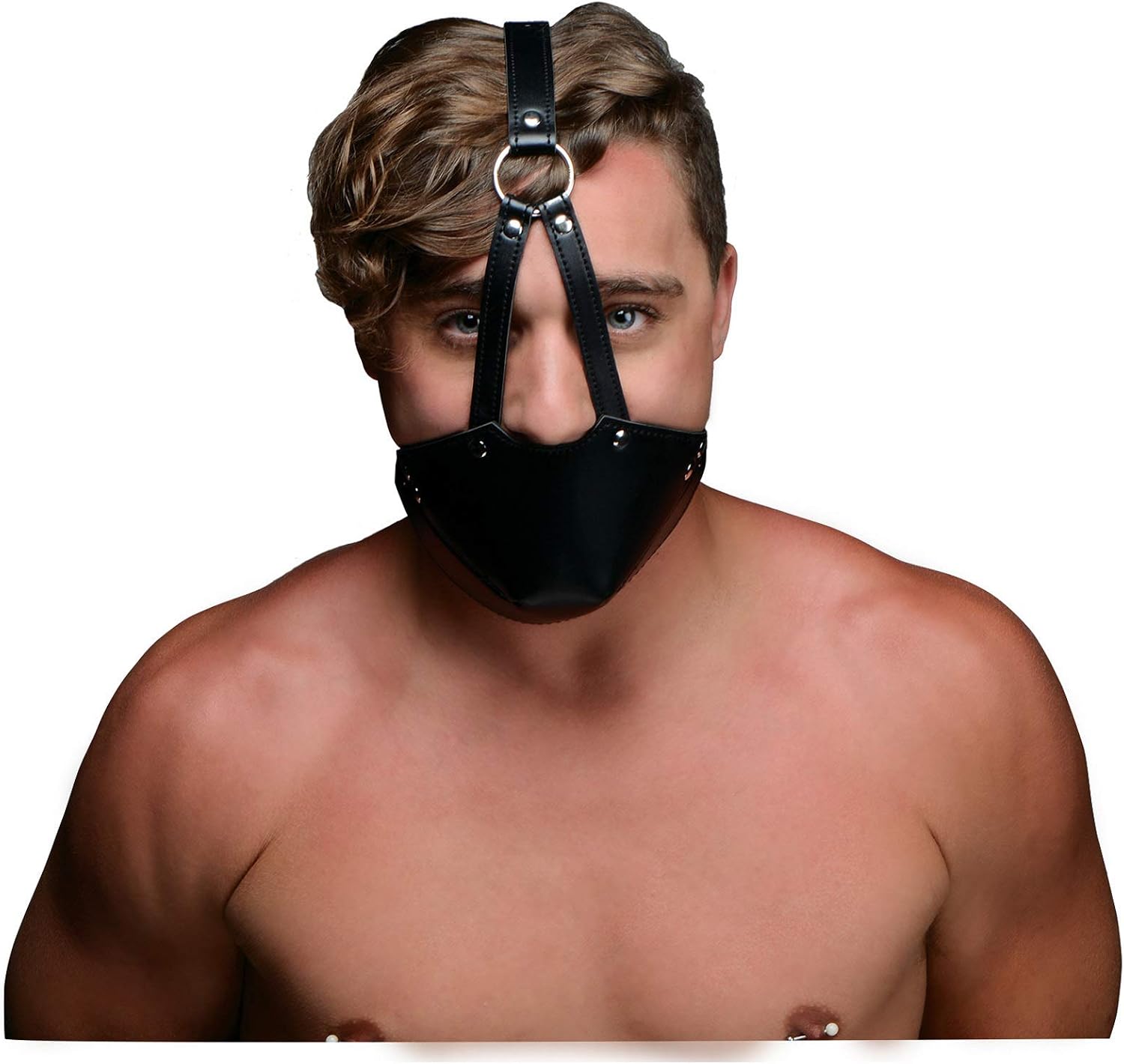 Mouth Harness with Ball Gag, Black - Image 3