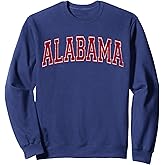 STATE OF ALABAMA VARSITY STYLE TEXT BAMA PRIDE STATE FLAG Sweatshirt