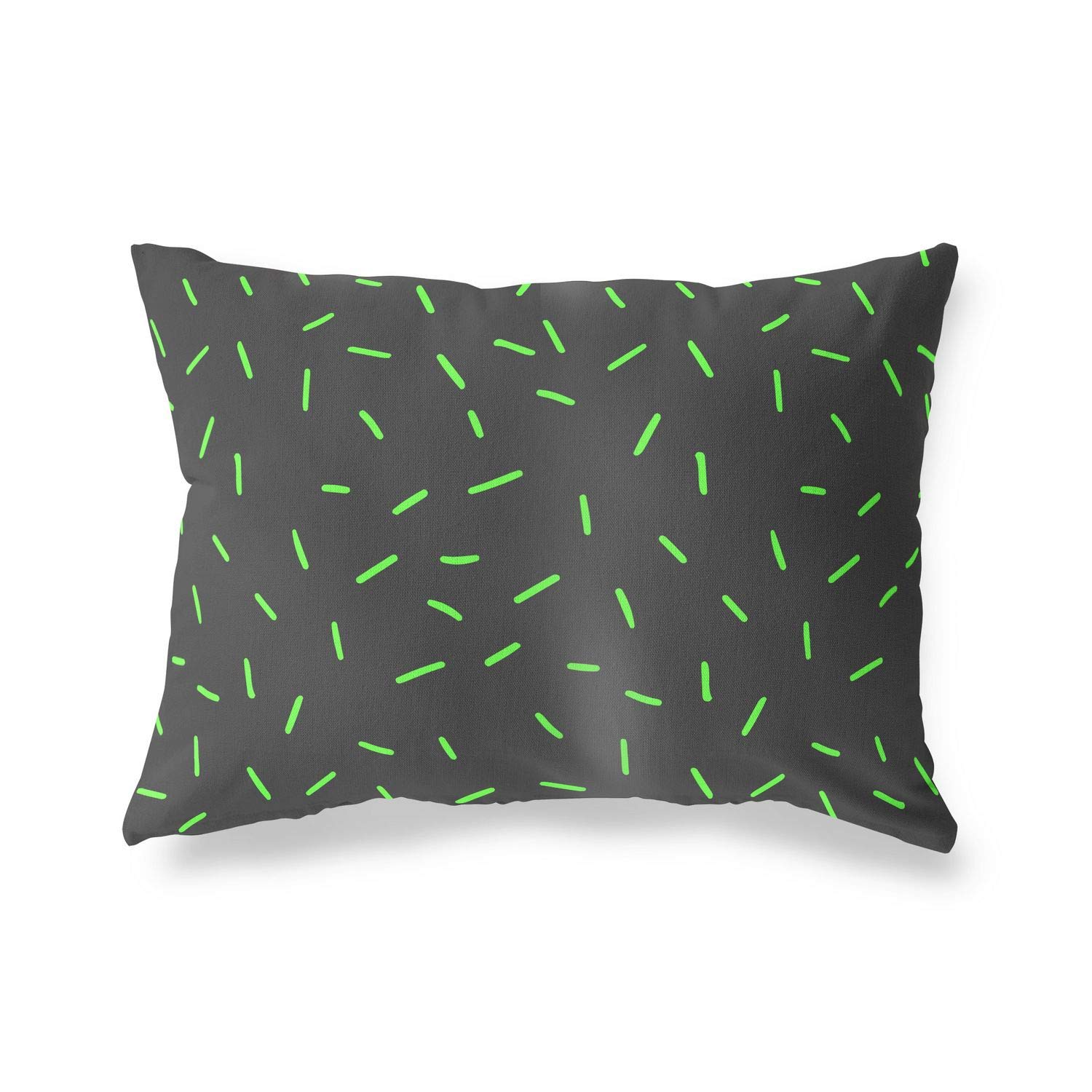 Bonamaison Decorative Cushion Cover Neon Green & Fume, Throw Pillow Covers, Home Decorative Pillowcases for Livingroom, Sofa, Bedroom, Size: 35x50 Cm - Designed and Manufactured in Turkey