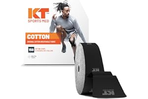 KT Tape, Original Cotton, Elastic Kinesiology Athletic Tape, 150 Precut 10” Strips