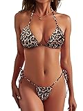 Sucrefas Women Two Piece Thong Bikini Set Sexy