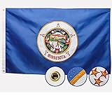 Double Sided Minnesota State Flag 3x5 Outdoor The