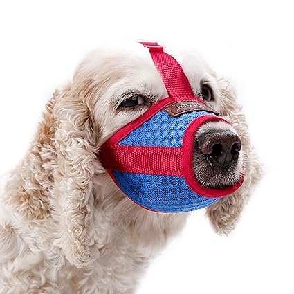 Wooce Muselière En Nylon Réglable Pour Chiensmasque Ajustable Anti Aboiement Anti Morsuresmlxlxxl Tailles Pour Grands Et Petits Chiens Sbleu