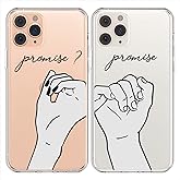 Cavka Matching Phone Case Compatible with - iPhone 12 Pro Max - 6.7 inch for Couples Best Friends Hands Cover Cute Pinky Swear Shockproof Anniversary Minimal Gift for Him and Her Boyfriend Girlfriend