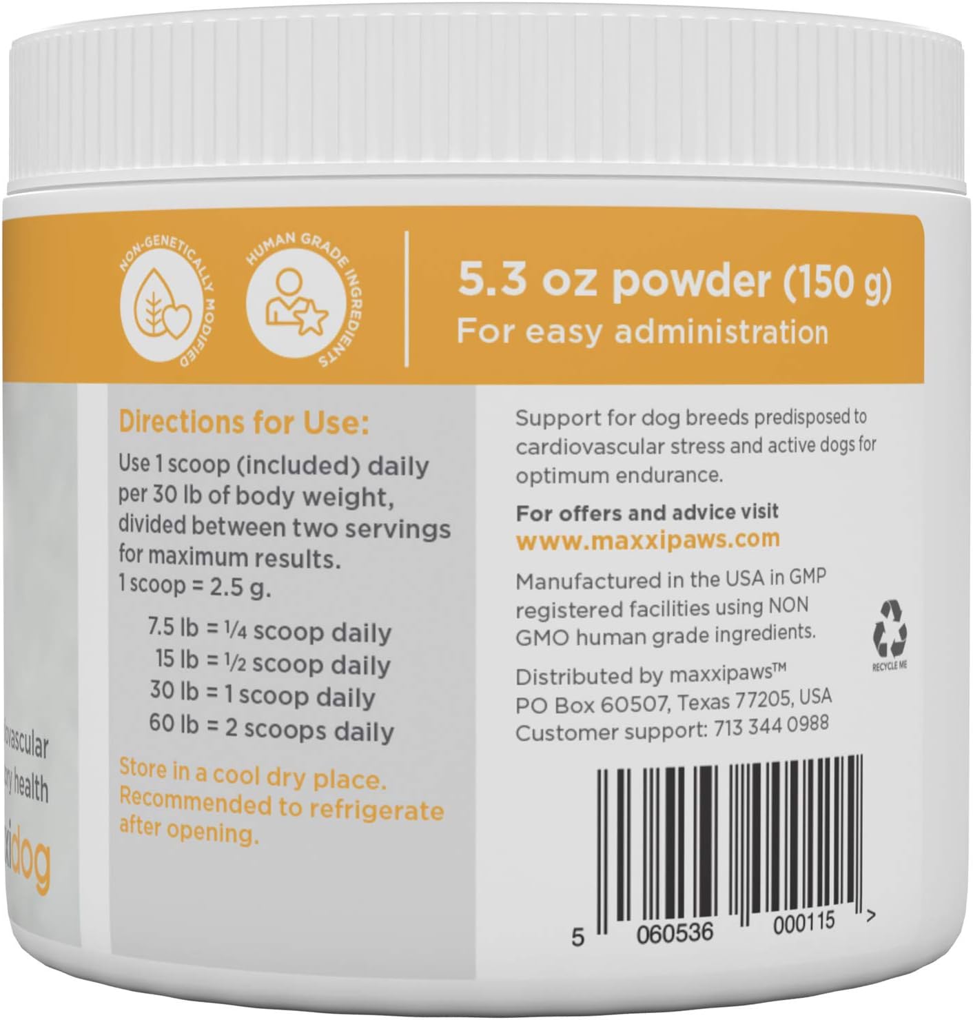 maxxicardio Heart & Circulation Supplement for Dogs, Taurine, L‑Carnitine, Hawthorn & Ginkgo - Image 4
