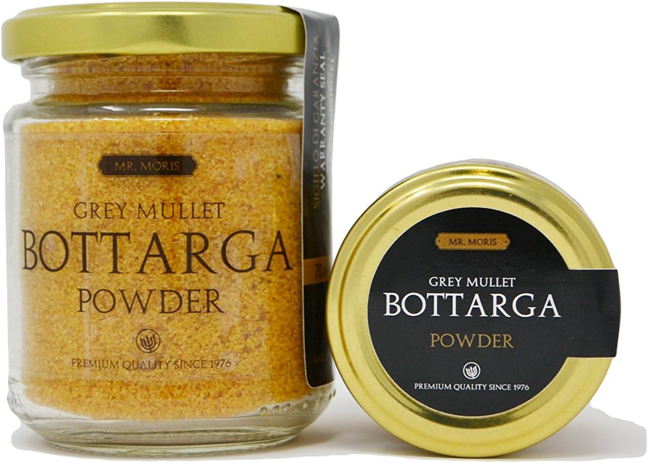 Mr Moris Bottarga Premium Quality Kosher Powder Made in Italy (Grey Mullet Roe) (1.41Oz - 40Gr)