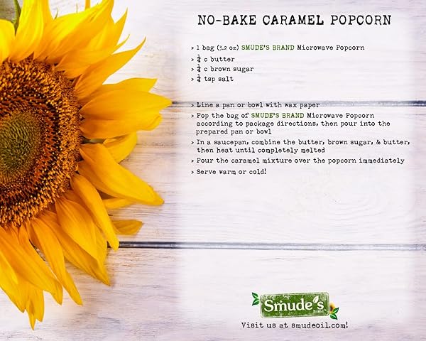 SMUDE’S BRAND ALL NATURAL MICROWAVE POPCORN – LOW SODIUM | 3 SIMPLE INGREDIENTS – POPCORN, SMUDE’S SUNFLOWER OIL, & SALT | HEALTHY SNACK, HEART HEALTHY, WHOLE GRAIN | GLUTEN FREE, DAIRY FREE, NON-GMO, VEGAN, KOSHER | PFAS-FREE BAGS | 1 BOX OF 3 BAGS