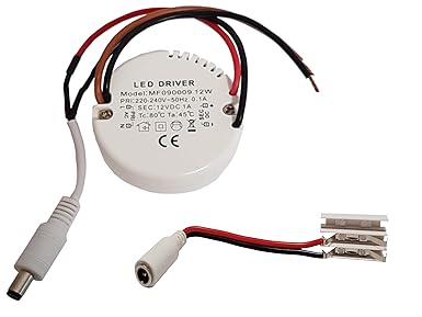 Dosentrafo 12V DC 1A für Led-Sockelleiste/Lichtleiste/Fußleiste ? bis zu 20m Leiste ? Anschlussstecker ? passend für Unterput