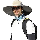 Leotruny Men Wide Brim Sun Hats UPF50+ Waterproof Breathable Bucket Hat for Fishing, Hiking, Camping