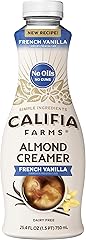 Califia Farms - French Vanilla Almond Milk Coffee Creamer, 25.4 Oz, Dairy Free, Plant Based, Vegan, Gluten Free, Non GMO