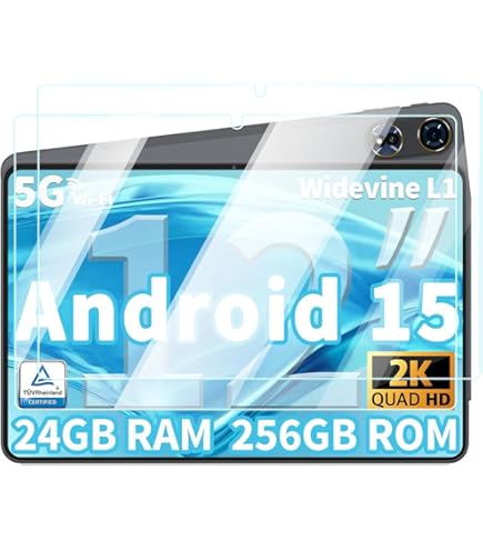 Amazon.com : Android 15 Tablet 12 inch, AI Tablet 2K Display