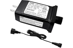 AIROADS 12V 2A Class 2 Power Supply Replacement LED Transformer IP44 LED Light Controller Low Voltage Transformer for Christmas String Light Inflatable Device (12V24W 1PC)