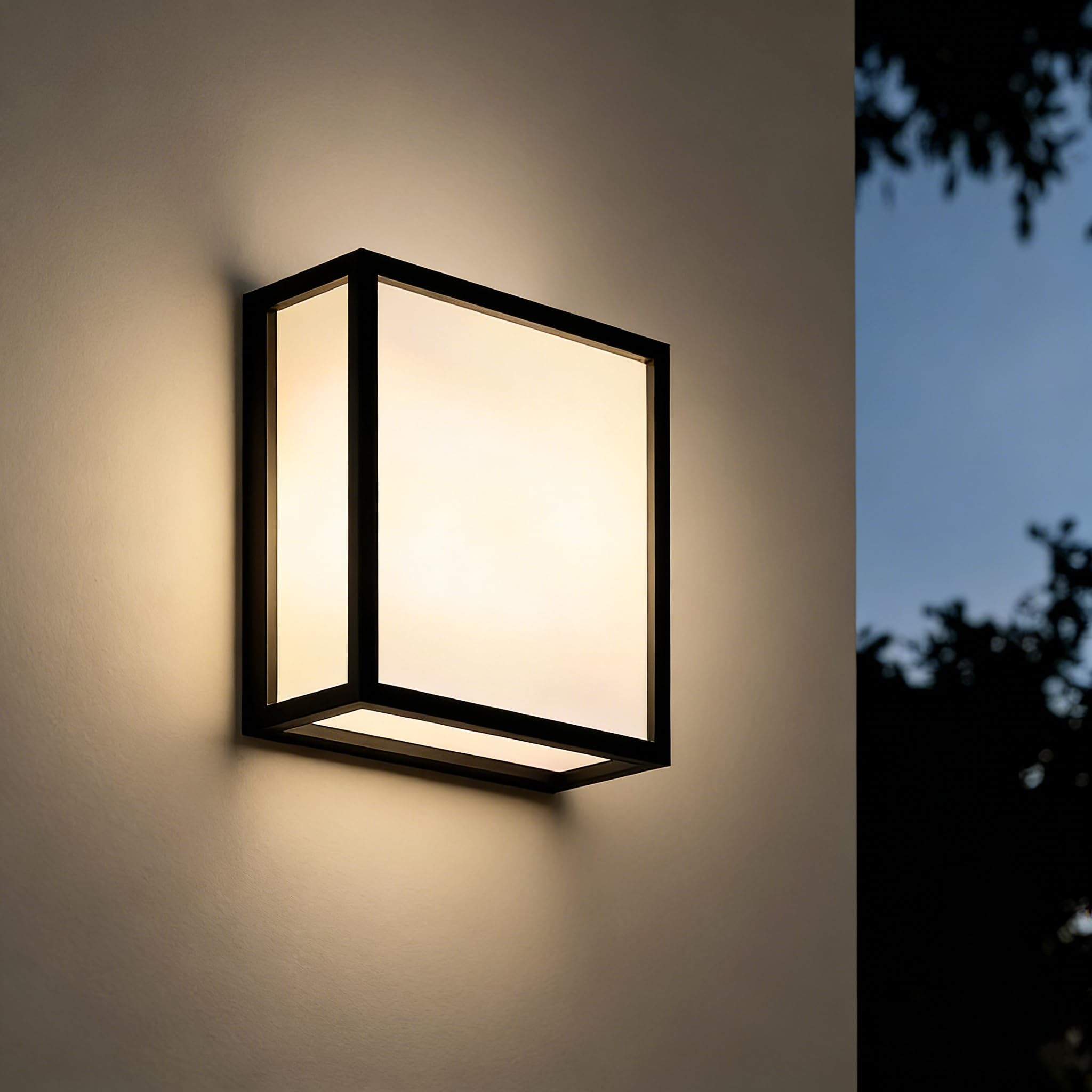 EBION Outdoor Wall Lantern,IP54 Waterproof Outdoor Wall Lights,Modern Outside Wall Sconce,Aluminum Exterior Light Fixture for Front Door, Patio,Terrace,Garage,Garden,Anthracite Grey, E27 Max. 20W x 2