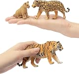 toymany 8pcs Safari Animals Playset Lion Tiger Cheetah Leopard Cubs view 4