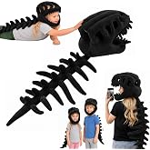Yumcute Dinosaur Skeleton Costume for Kids, Cozy Dino Plush Skeleton with Bone for Halloween Cosplay Party Dress Up