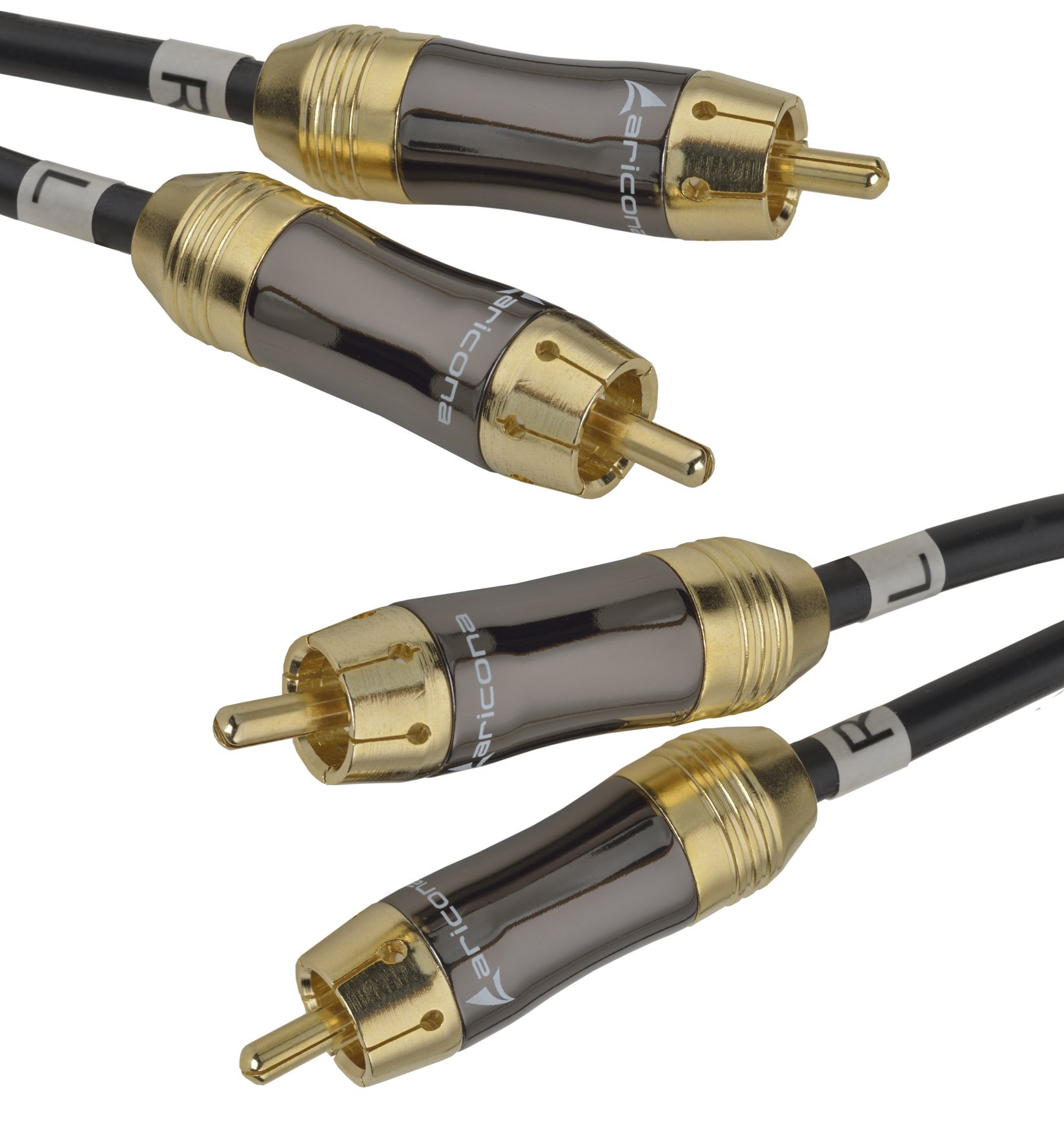 aricona Premium 3m 2 x RCA to 2 x RCA Digital Cable for HiFi & home cinema systems — image 1