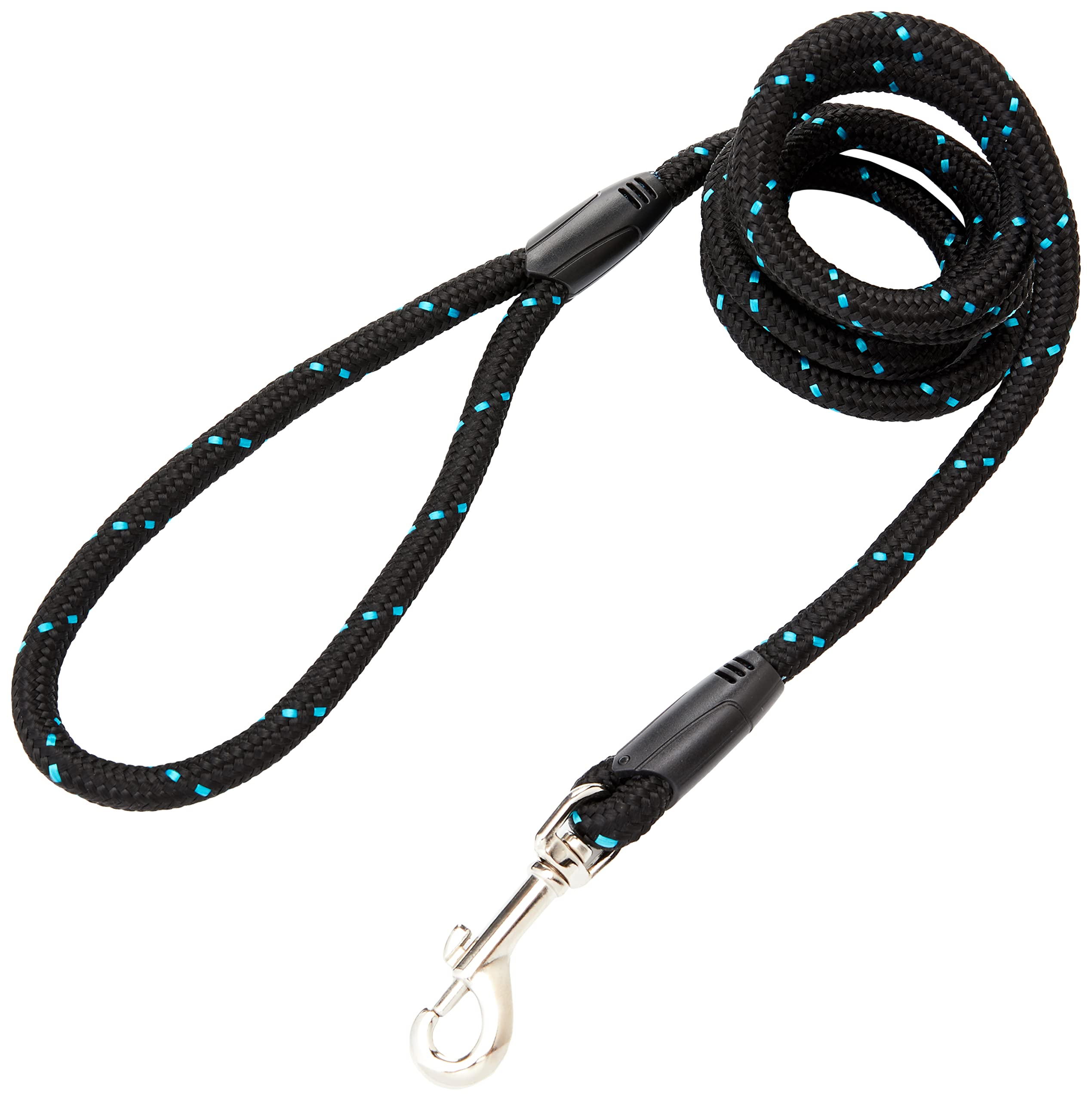 Rosewood Rope Twist Lead, 64-inch, Black/ Blue