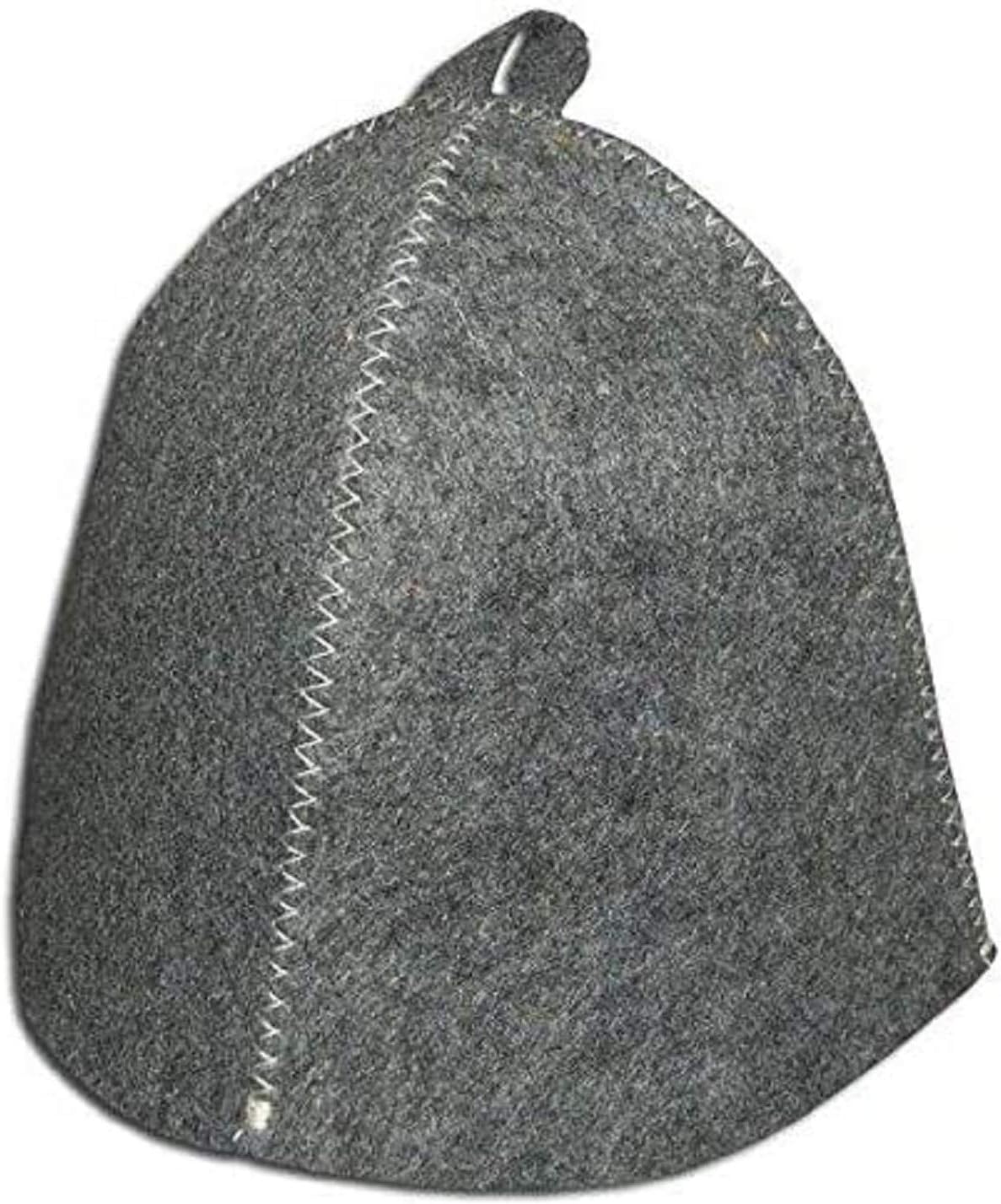Russian Banya Bathhouse Sauna Wool Felt Hat One Size Fits All Unisex Grey