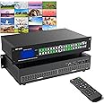 MT-VIKI 4K HDMI Matrix Switch 16X16 Support Web GUI w/IR Remote, 4K@30Hz, 3.5mm Stereo Audio, Rack Mount Switcher & Splitter, EDID, RS232, LAN Port