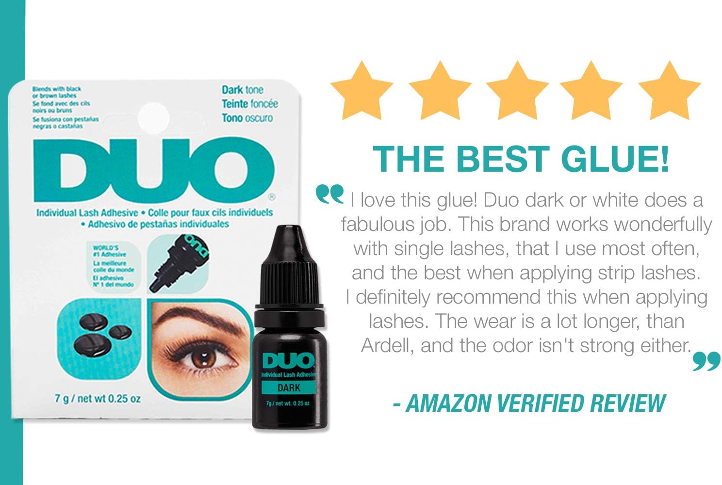 Duo Dark Lash Glue, Individual False Eyelash Adhesive, Striplash Adhesive, Latex Free, Rapid Dry, Dries Black, 7 g, (Pack of 1) - Image 5