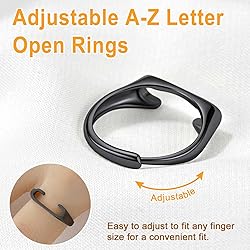 SILVERCUTE Statement Initial Rings for Women 925