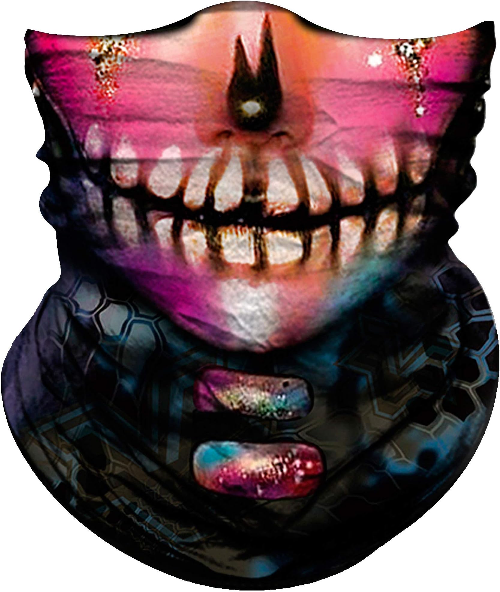 Obacle Skull Face Mask for Women Men Dust Wind Sun Protection Seamless Bandana Face Mask for Rave Festival Motorcycle Riding Biker Fishing Hunting Outdoor Running Tube Mask Multifunctional Headwear