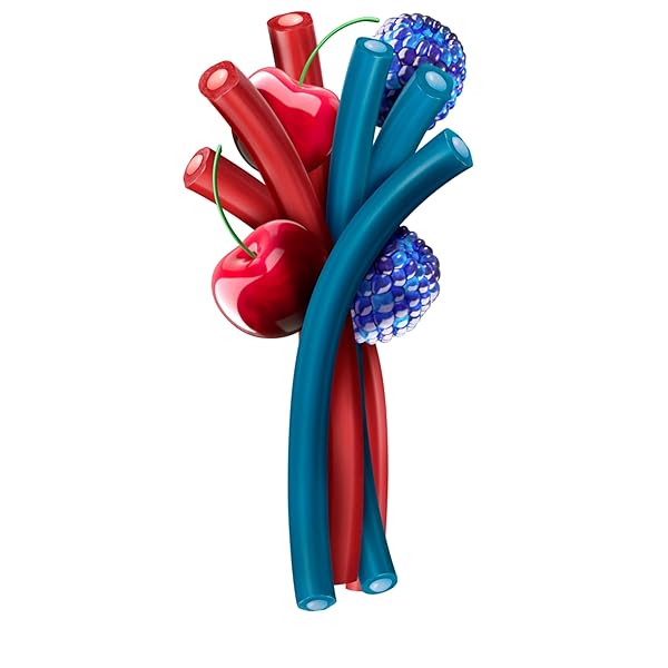 JOLLY RANCHER ROPES BLUE RASPBERRY AND CHERRY FLAVORED CANDY BAG, 6 OZ