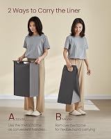 VASAGLE 4-Compartment Laundry Hamper with Pull-Out Liners 160 L Slate Gray view 7