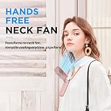 Lepwings Portable Mini Handheld Fan Rechargeable 4 Speeds Pink 16H view 4