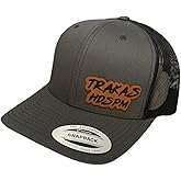 Trakas HDSPM - Leather Patch Trucker mesh Hat Snapback - Charcoal Grey/Black