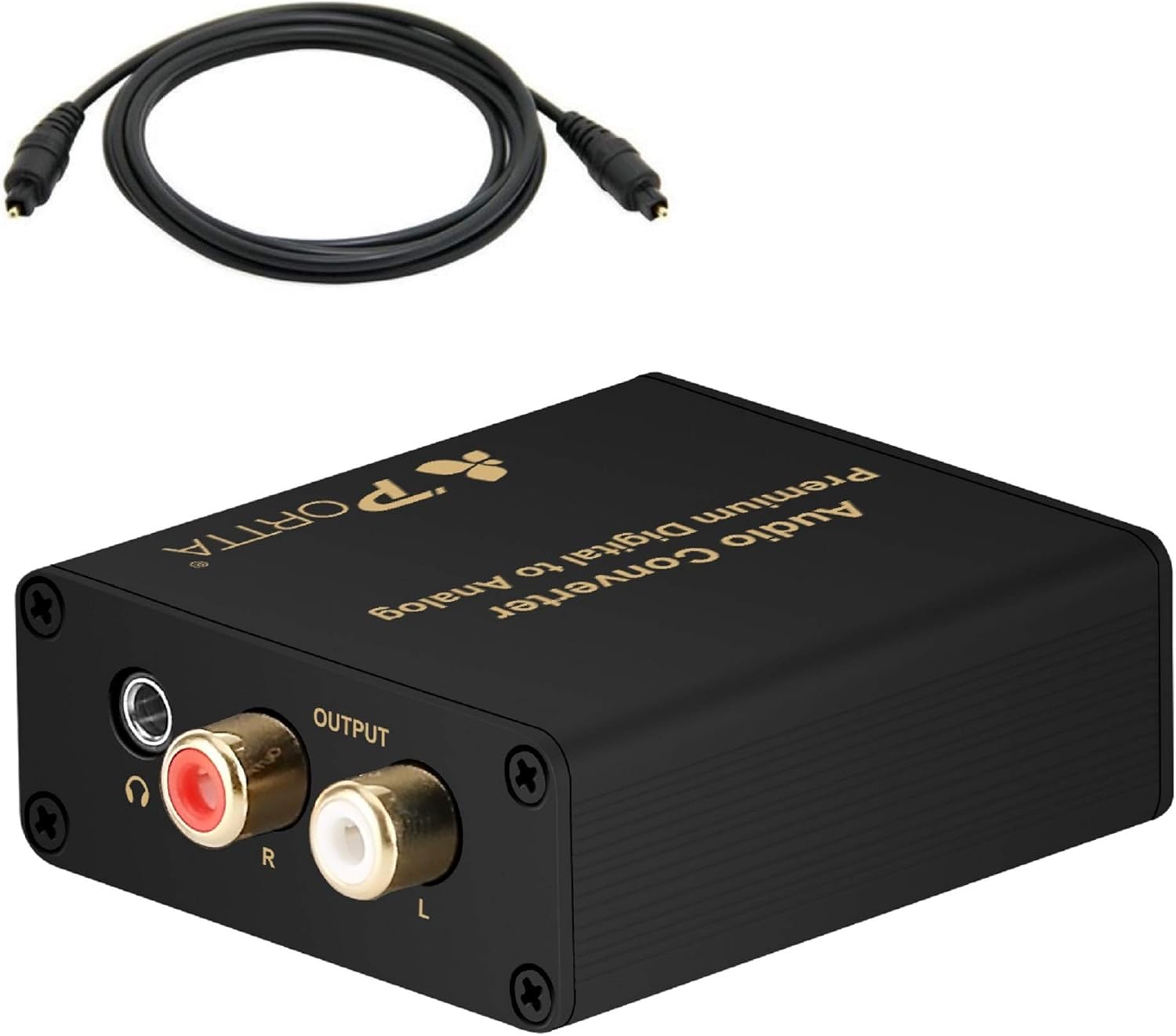 Portta Coaxial Optique vers RCA Stéréo L/R RCA Jack 3,5mm Convertisseur