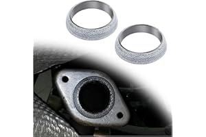 2PCS Exhaust Gasket Seal Silencing Ring,Stainless Steel Exhaust Manifold Gasket for Exhaust Flange Repair and Replacement,Uni