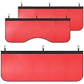Hilitchi 3Pcs Automotive Mechanic Fender Cover - Magnetic Leather Car Protector for Repair Work (Red)