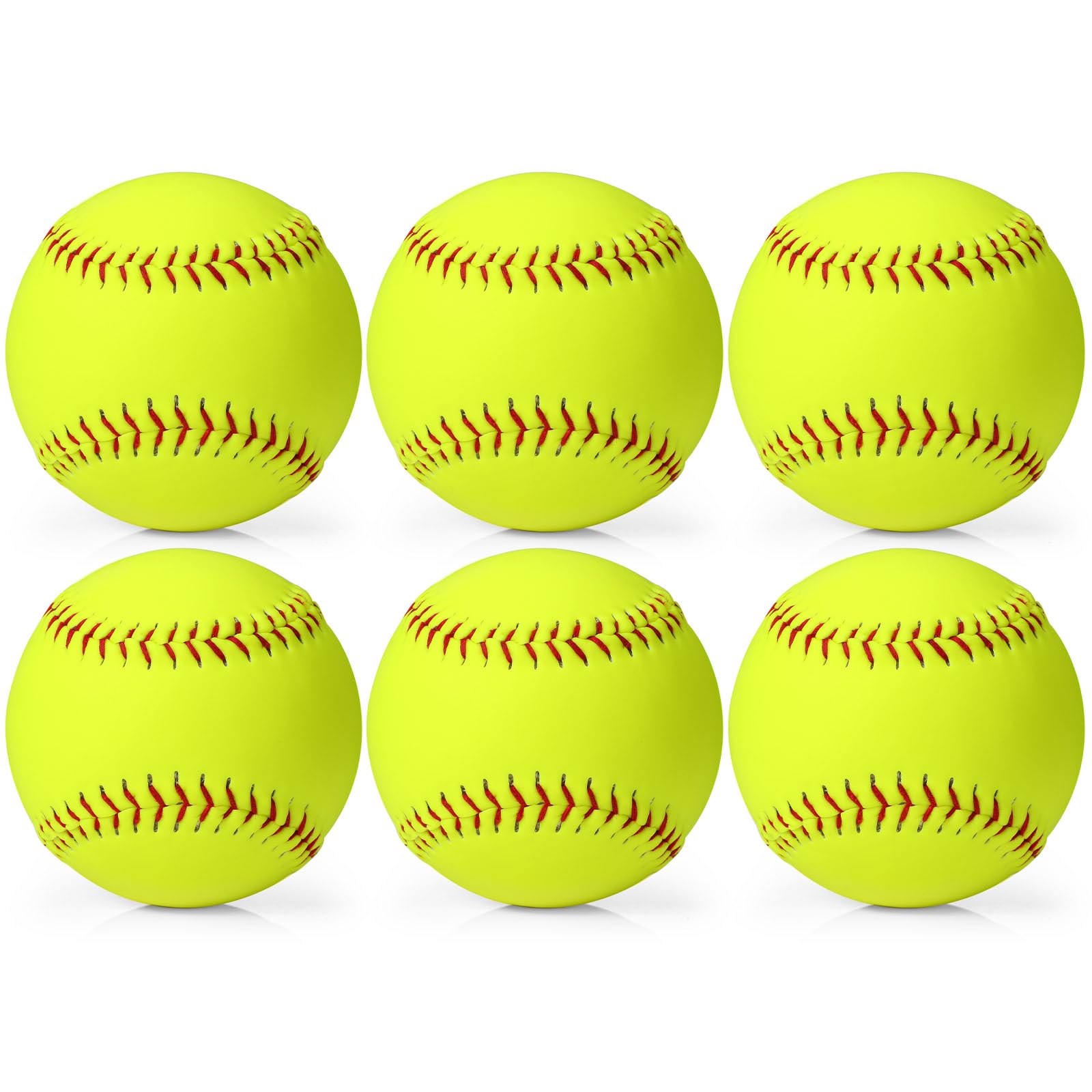 Lewtemi 12 Pack Softball Bulk Yellow Sports Practice Softballs Official Size - View #11