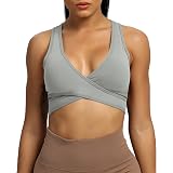 BAIGRAM Women's Ribbed V-Neck Racerback Tank Top - Stretchy Crop Top For Gym & Summer - View #2