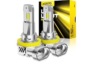 AUXITO H11/H8/H9 LED Light Bulbs 96,000LM 6500K White, Plug and Play,2PCS | 1200% Brighter than Halogen, IP68 Weatherproof fo