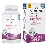 Nordic Naturals Prenatal DHA, Unflavored - 180 Soft Gels - 830 mg Omega-3 + 400 IU Vitamin D3 - Supports Brain Development in