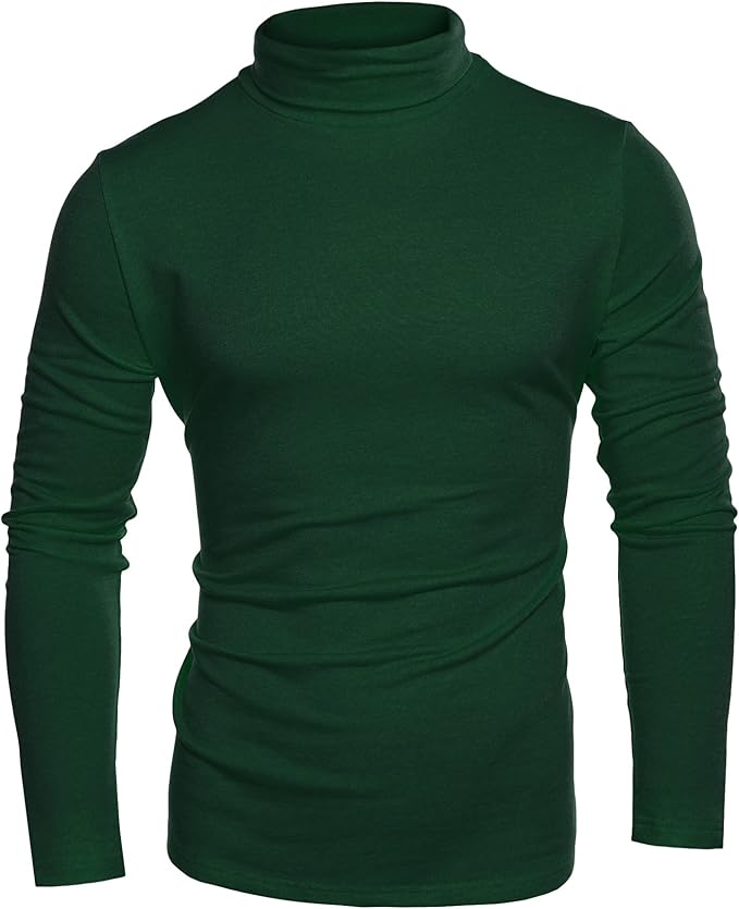 Coofandy Mens Casual Basic Thermal Turtleneck Slim Fit Pullover Thermal