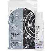 St Moriz Professional Dark Self Tanner Mousse with Tanning Mitt Bundle - Sunless Instant Self Tanning Foam with Vitamin E for Moisturizing (6.76 fl oz)