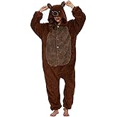 Très Chic Mailanda Sherpa Unisex Adult Animal Onesies Cosplay Pajamas Sleepwear Halloween Costume