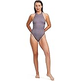 Gottex Luma Retro Touch Women's High Neck Halter One Piece Swimsuit - Removable Soft Cups, Front and Back Lining