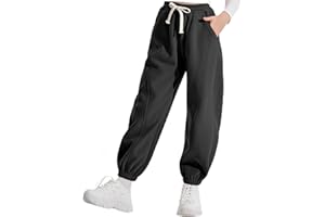 Rolanko Girls Sweatpants Fleece Jogger Pants Cotton Athletic Sweat Pants for Kids Sweatpant with Pocket Winter 5-15 Years