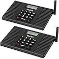 Intercoms Wireless for Home - Full Duplex Wireless Intercom System Hands Free Two-Way Communication System - 1.1 Miles Range Room to Room Home Intercom System for House, Business, Office - 2 Pack