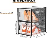 SIMPDIY Clear Shoe Storage Box 12 Pack Stackable with Lids UK Size 12 view 5