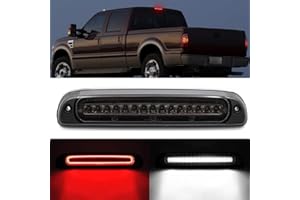 R&F Auto Led Strobe Third Brake Light Replacement for 1999-2016 F250 F350 F450 F550 Super Duty, for Ranger 1993-2011, 3rd Brake Light High Mount Stop Lamp + White Cargo Lamp with Seal Gasket