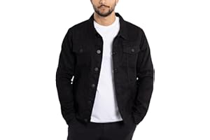 X RAY Mens Denim Jacket, Washed Ripped Distressed Flex Stretch Casual Trucker Biker Jeans Jacket for Men