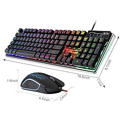 Gaming Keyboard and Mouse Combo, K1 RGB LED Backlit