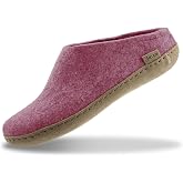 Glerups Wool Slippers for Woman and Man, Slip-On, Leather Sole | Soft, Comfortable and Itching-Free &middot; Closed Toe Coverage &middot; Temperature Regulating &middot; Food-Shaped Design