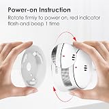 WISUALARM Smoke Alarm 10 Year Battery EN14604 UKCA 5 Pack Mute Remote view 7