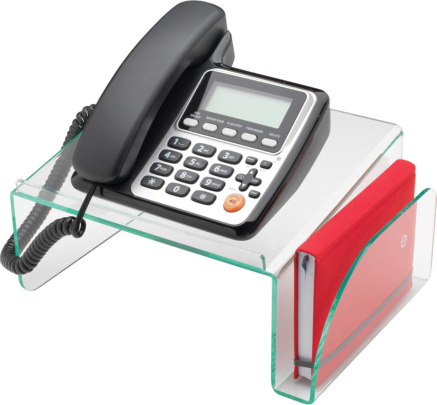 Lorell Phone Stand, Clear/Green : Office Desk Organizers : Office Products